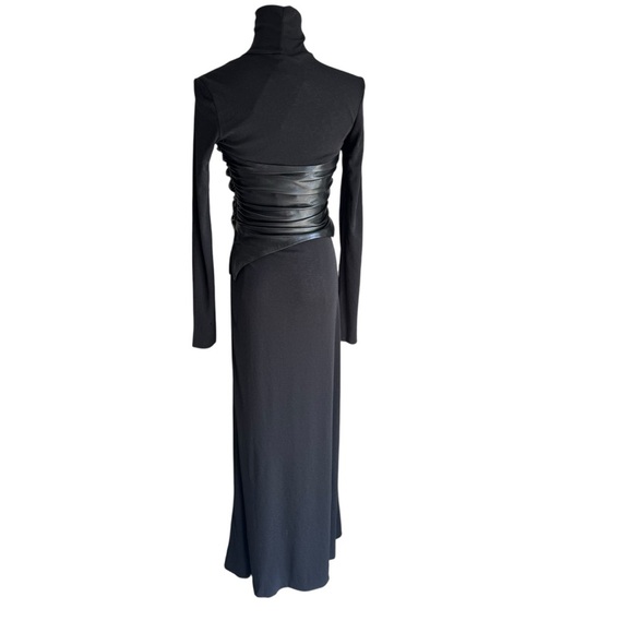 Nanushka - NWT AMABEL Mesh Jersey And Okobor™ Alt-Leather Maxi Dress Sz XS - Picture 6 of 12